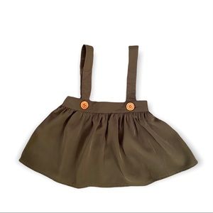 Olive Green Suspender Skirt